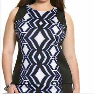 Lane Bryant Size 22/24 Top Ikat Scuba Print